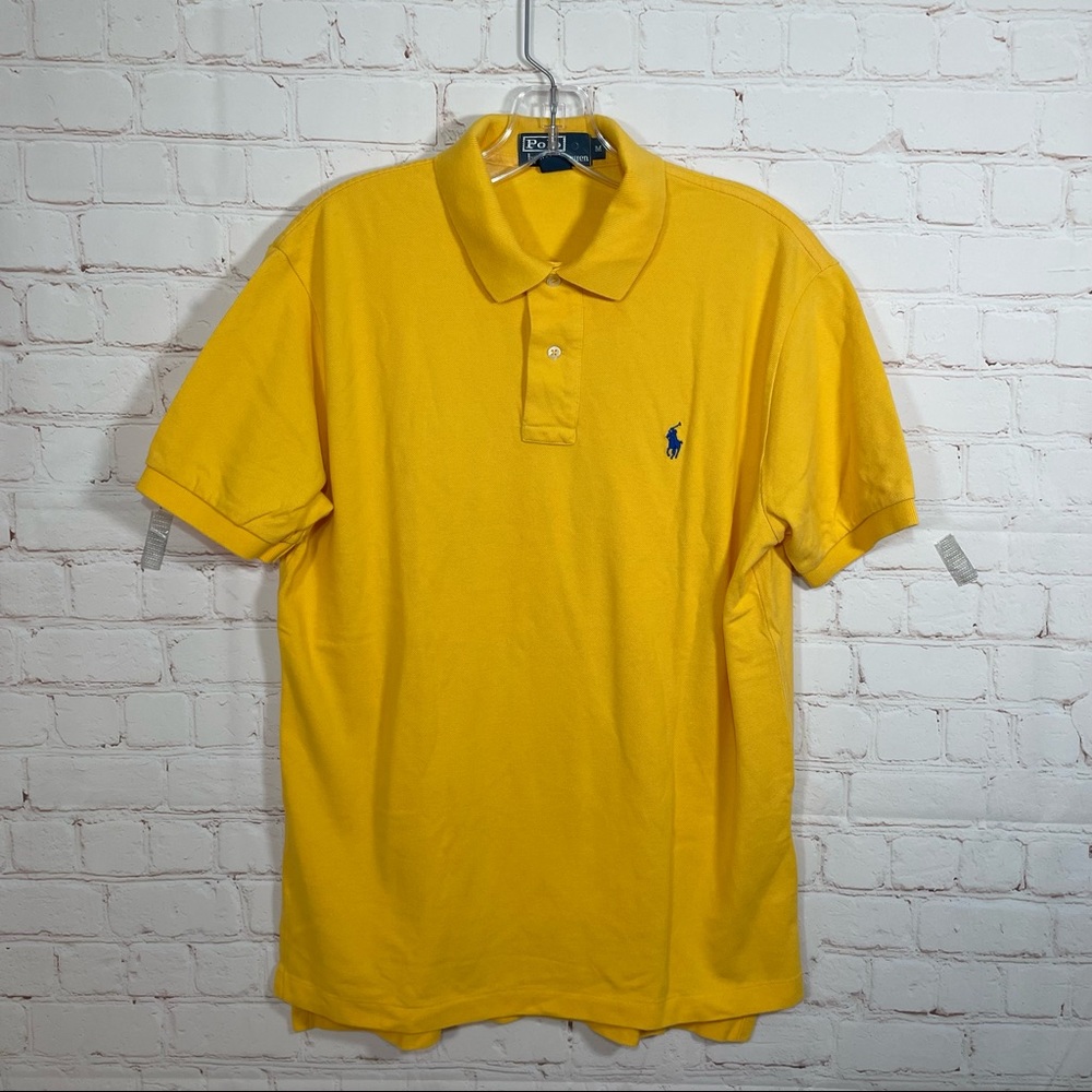 Vintage Polo Ralph Lauren Men’s Shirt Polo Rugby Yellow Size Medium M
